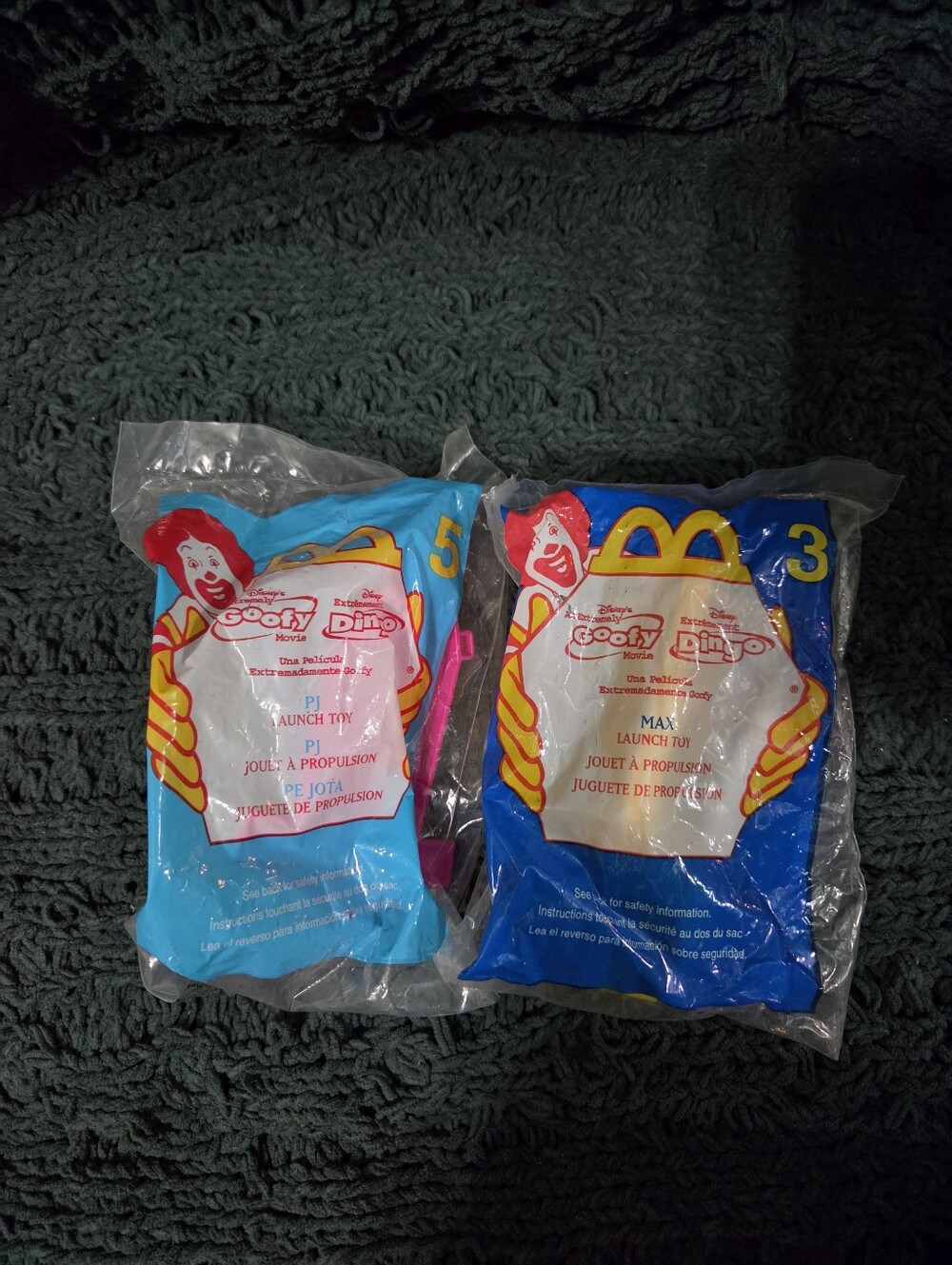 McDonald's Happy Meal Goofy Movie Launch Toy Set - Blue & Teal